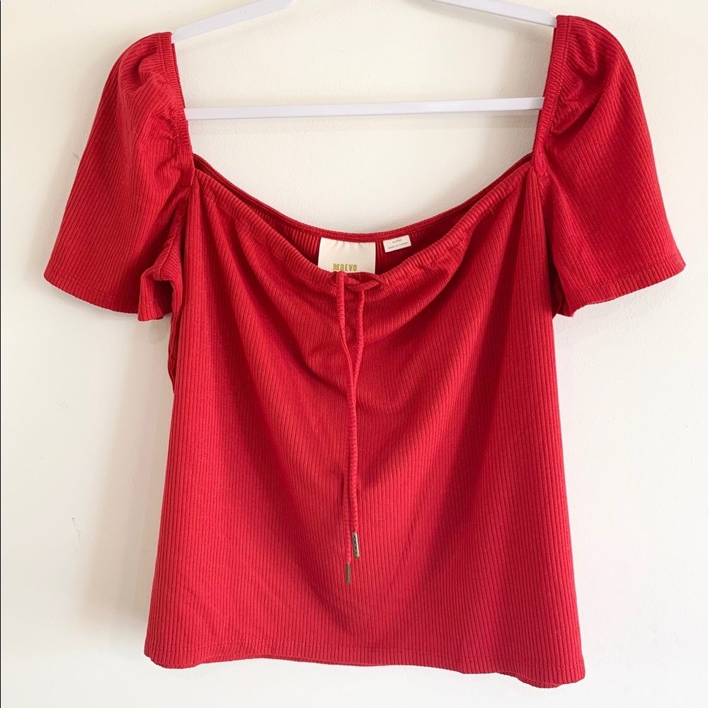 ANTHROPOLOGIE OFF SHOULDER BLOUSE SIZE XL